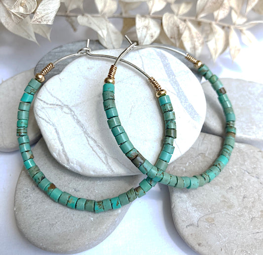 Hoops w/tons of turquoise-SS