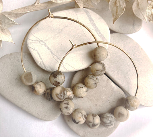 Beaded Hoops-Graphic Feldspar-GF