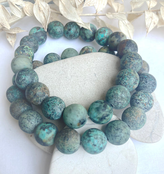 Stretch Bracelet-African turquoise 10mm