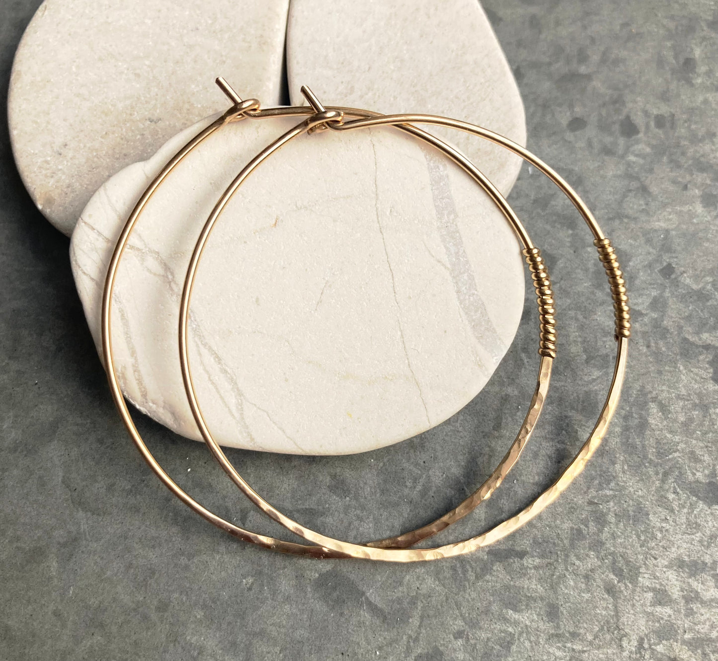 14K gold filled hoops with gold filled wrap